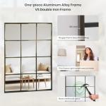 Bronze Windowpane Wall Mirror for Home Decor