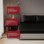 Stoa Paris Queen Satin Sheet Set - Black