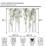 Eucalyptus Floral Kitchen Window Curtains - Sage Green