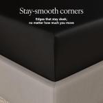 Stoa Paris Queen Satin Sheet Set - Black