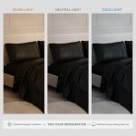 Stoa Paris Queen Satin Sheet Set - Black