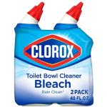 Clorox Toilet Bowl Cleaner, Rain Clean, 24 oz Bundle