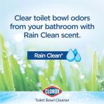 Clorox Toilet Bowl Cleaner, Rain Clean, 24 oz Bundle