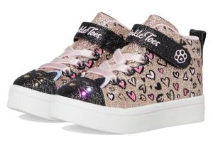 Skechers Girls TWI-Lites Kitty Sneaker, Rosegold