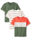 Boys' Short Sleeve T-Shirt 3-Pack - Orange/Green