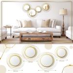 4 Pcs Gold Circle Mirrors for Any Room