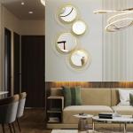 4 Pcs Gold Circle Mirrors for Any Room