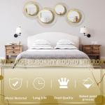 4 Pcs Gold Circle Mirrors for Any Room