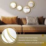 4 Pcs Gold Circle Mirrors for Any Room