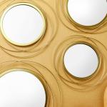 4 Pcs Gold Circle Mirrors for Any Room