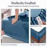 Peacock Blue Queen Sheet Set, 400 TC Cotton
