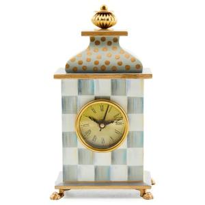 MacKenzie-Childs Decorative Desk Clock - Gray/White