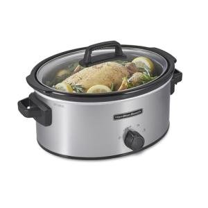 Hamilton Beach 6-Quart Slow Cooker with Glass Lid