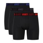 Hanes Men's Performance Boxer Briefs, 3-Pack Black