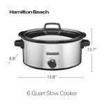 Hamilton Beach 6-Quart Slow Cooker with Glass Lid