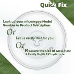 Gemroom 10.5" Microwave Turntable Glass Plate