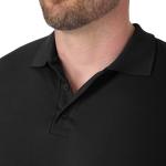 Hanes Men's Black Short Sleeve Polo, Small