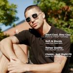 Hanes Men's Black Short Sleeve Polo, Small