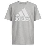 Adidas Boys Graphic T-Shirt, Light Grey Heather