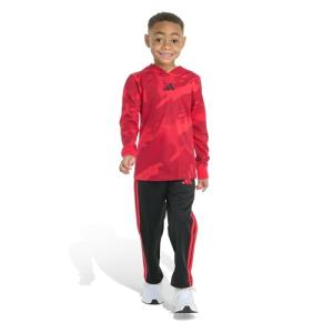 adidas Boys Camo Hoodie and Pant Set, Pure Ruby