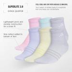 adidas Kids Quarter Ankle Socks 6-Pack, Superlite