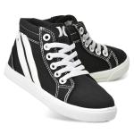 Hurley Kids High Top Canvas Sneakers, Black/White