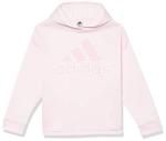 Adidas Girls' Pink Hooded Fleece Pullover, Large