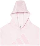 Adidas Girls' Pink Hooded Fleece Pullover, Large