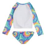 Hurley Girls' Long Sleeve Swim Set, Size 6