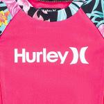 Hurley Girls' Long Sleeve Rash Guard Swimsuit Set