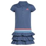 adidas Girls' Ruffle Active Polo Dress, Navy Stripe