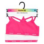 Hurley Girls' Pink/White Bralette 2-Pack