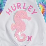 Hurley Girls' Long Sleeve Swim Set, Size 6
