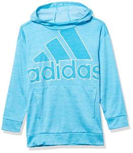 adidas Girls' Fleece Hooded Tunic Sweatshirt, Large