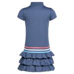adidas Girls' Ruffle Active Polo Dress, Navy Stripe