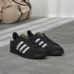 adidas Originals Kids Superstar Sneakers, Black/White