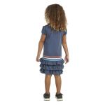 adidas Girls' Ruffle Active Polo Dress, Navy Stripe