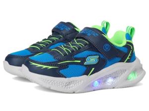 SKECHERS Boys’ Meteor-Lights Navy/Lime Sneakers