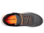 SKECHERS Boys' Bounder Trekzic Sneaker, Charcoal/Orange