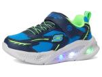 SKECHERS Boys’ Meteor-Lights Navy/Lime Sneakers