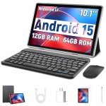 10.1" Android 15 Tablet with Keyboard and Accessories