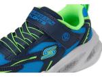 SKECHERS Boys’ Meteor-Lights Navy/Lime Sneakers