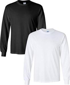 Gildan Men's Heavy Cotton Long Sleeve T-Shirts - 2 Pack