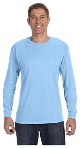 Gildan Men's Light Blue Rib Knit T-Shirt