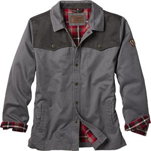 Whitetails Men's Waxed Canvas Shirt Jacket, Iron
