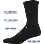 Gildan Men's 10-Pack Black Cotton Crew Socks