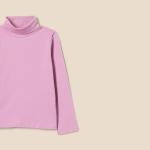 Girls' Turtleneck T-Shirt 2-Pack, Oatmeal/Mauve