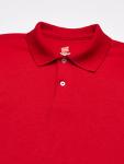 Hanes Boys' Eco Smart Short Sleeve Polo, Deep Red