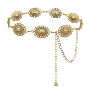 Boho Western Concho Chain Belt for Women
