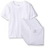 Hanes Big Boys 8-Pack Crew Undershirts, White